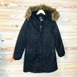 I Madison Expedition Coat Womens Small Parka Black Insulated Puffer Capsule City